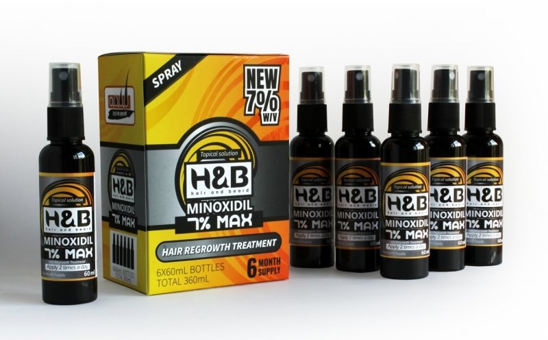 MINOXIDIL 7% MAX TRATAMIENTO CAPILAR x 6